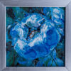 autor: Bozena Kot | "Błękitny Kwiat" | 10 x 10 cm | akryl ba płótnie oprawiony w drewnianą ramę | 2025 r.