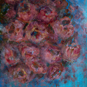 autor: Bożena Kot Kwiaty 02| 50 x 70 cm | 2024 r. | technika mieszana na beermacie