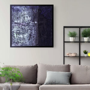 autor: Bozena Kot | „Złudzenia 13” | 104 x 104 cm | technika własna na płótnie | 2024r.