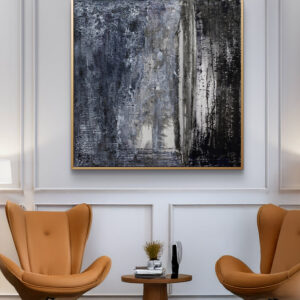 autor: Bozena Kot | „Złudzenia 10” | 100 x 100 cm | technika własna na płótnie | 2024r.