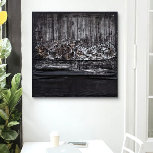 "Untitled 02" | 100 x 100 cm | technika mieszana na płótnie | 2024 r.