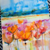 "Akwarela z tulipanami" | 50 x 70 cm | 2023 r. | cykl: "Kwiaty" | akwarela