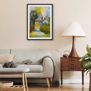 Bożena Kot | "Akwarela z wiatrakiem" | Akwarela